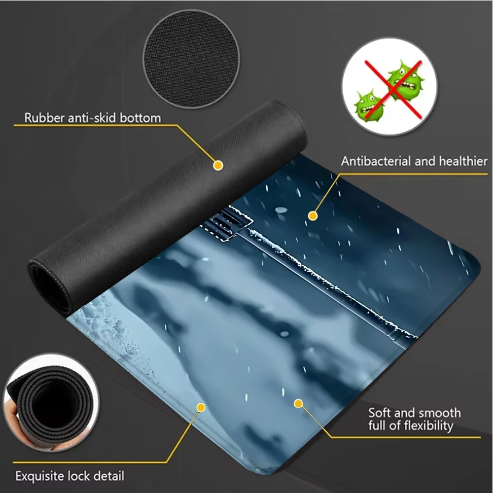 Soldier Pattern Desk Pad Large Gaming Mouse Pad With Stitched Edge Non-Slip XL Mousepad Rubber Base Keyboard Pad for Office