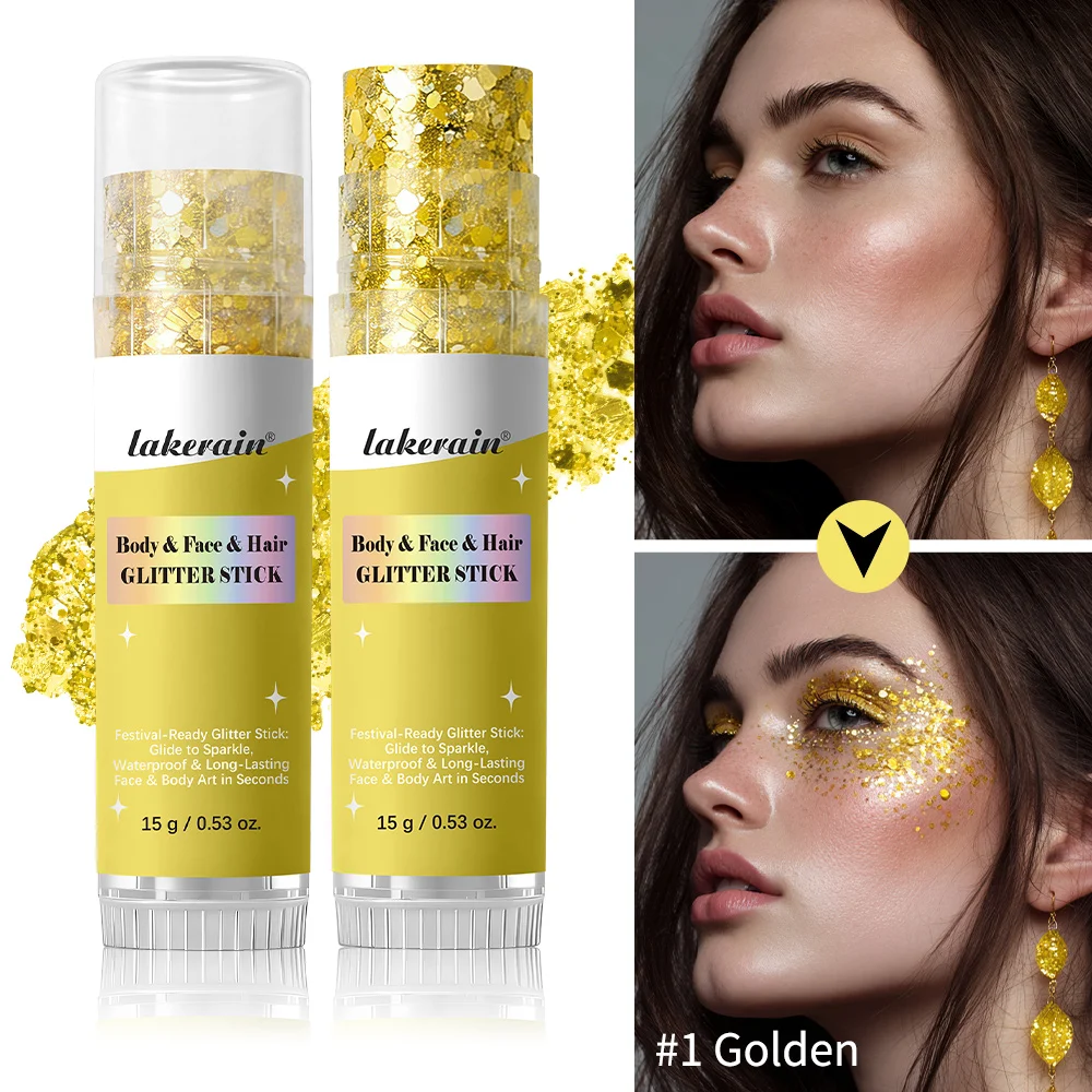 Body Glitter Sequins Stick Long-Lasting Smudge-Proof Dazzling Sparkling Glitter Body For Party Bar Music Festival Makeup
