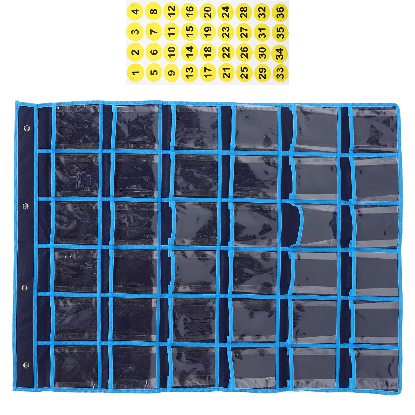 

Cell Phone Holder Over Door Storage Bag Classroom Hanging Organizer Pocket Chart for Calculators Markers Phone Accessories