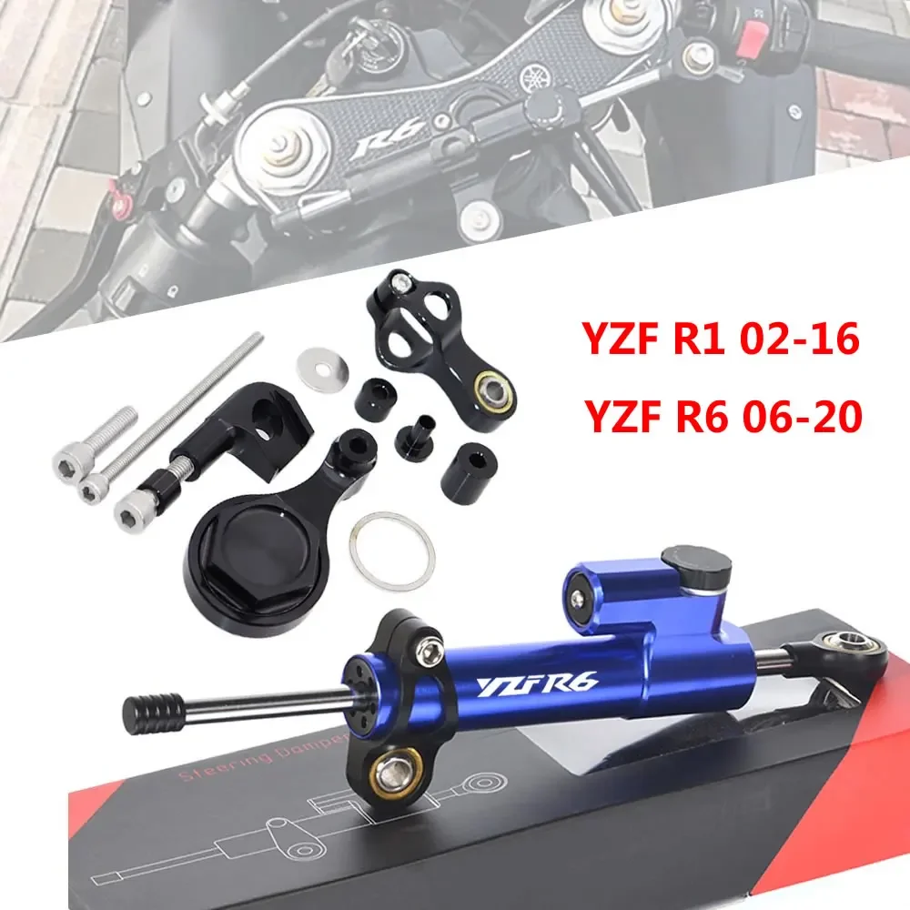 For Yamaha YZF-R6 YZFR6 YZF R6 2006-2015 Stabilize Steering Damper Mounting Bracket Kit For Yamaha YZF-R1 YZFR1 YZF R1 2009-2012