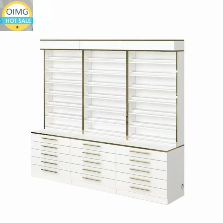 #Elegant High - Glossy Modern White Stand for Nail Polish Display - Neatly Arrange and Present Your Nail Color Collection