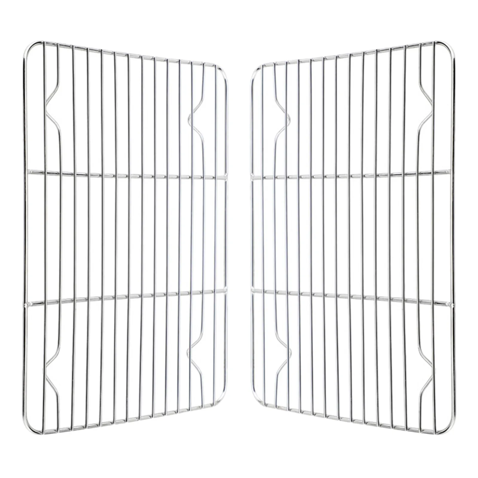 2Pcs Stainless Steel Baking Cooling Racks Rectangle Versatile Oven Air Fryer Steamer Grill Wire Cooking Rack Dishwasher Safe