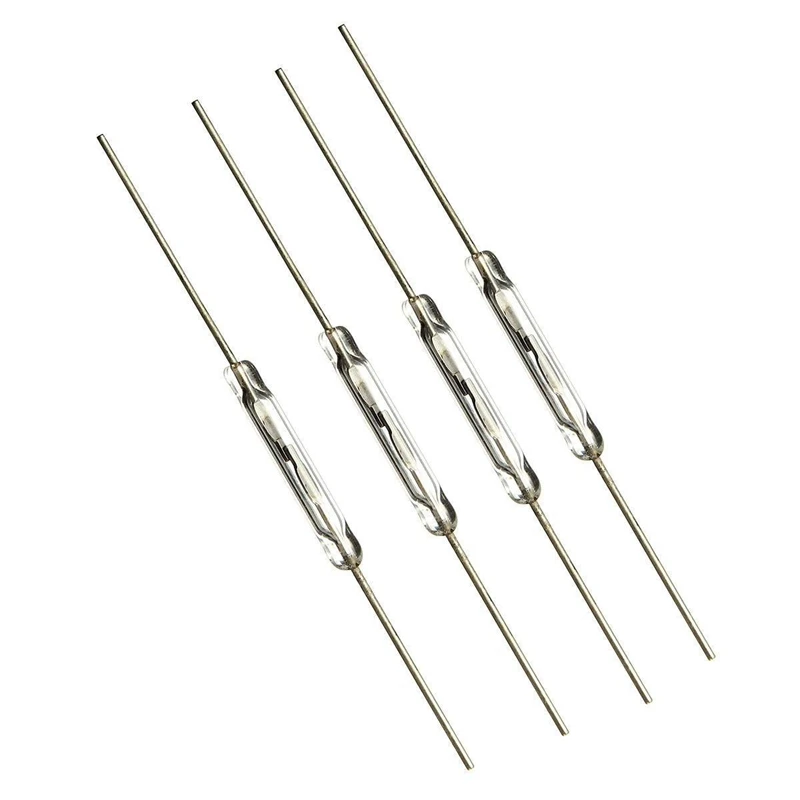 30 pces reed contato 14mm x 2mm miniatura reed contato reed comprimento do interruptor 44mm