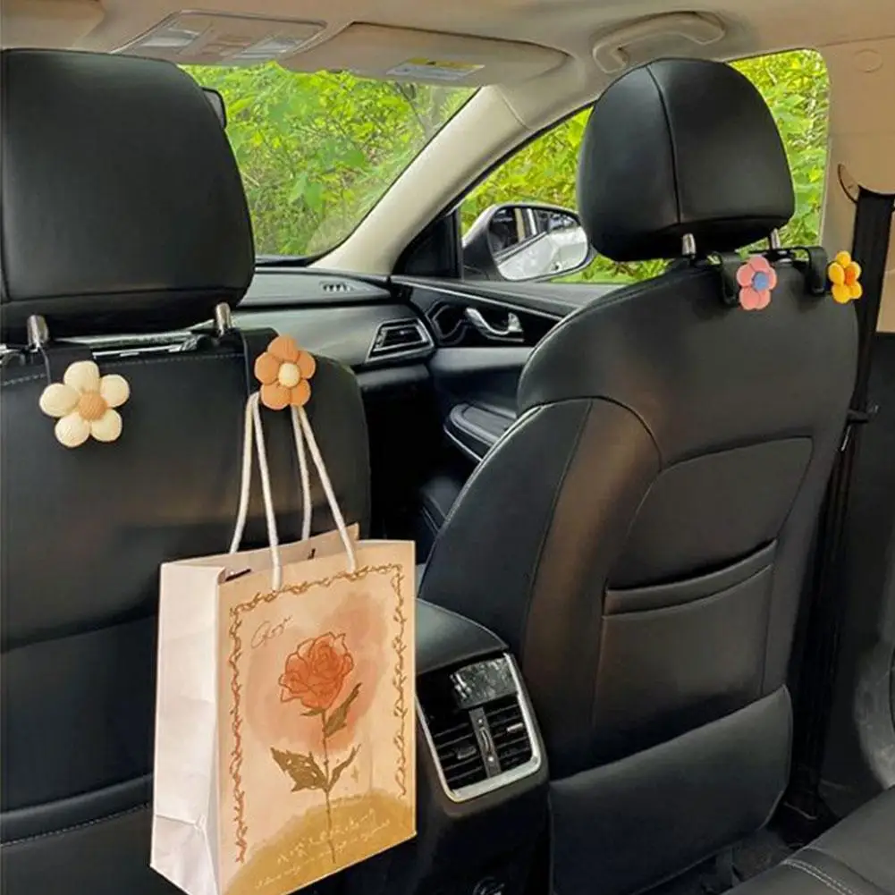 Creative Flower Car Seat Back Storage ganci Organizer per borse accessori per ombrelli decorazione per auto interni generi alimentari Z8E9