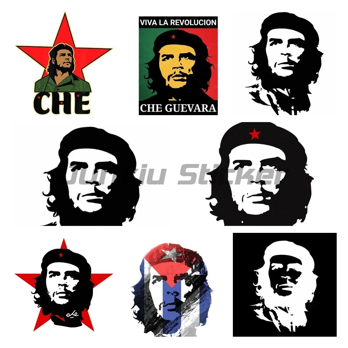 Che Guevara Vinyl Car Stickers for Cars Trucks Wall Laptop Windows Decal Occlusion Scratch Refrigerator Laptop RV Motorcycle