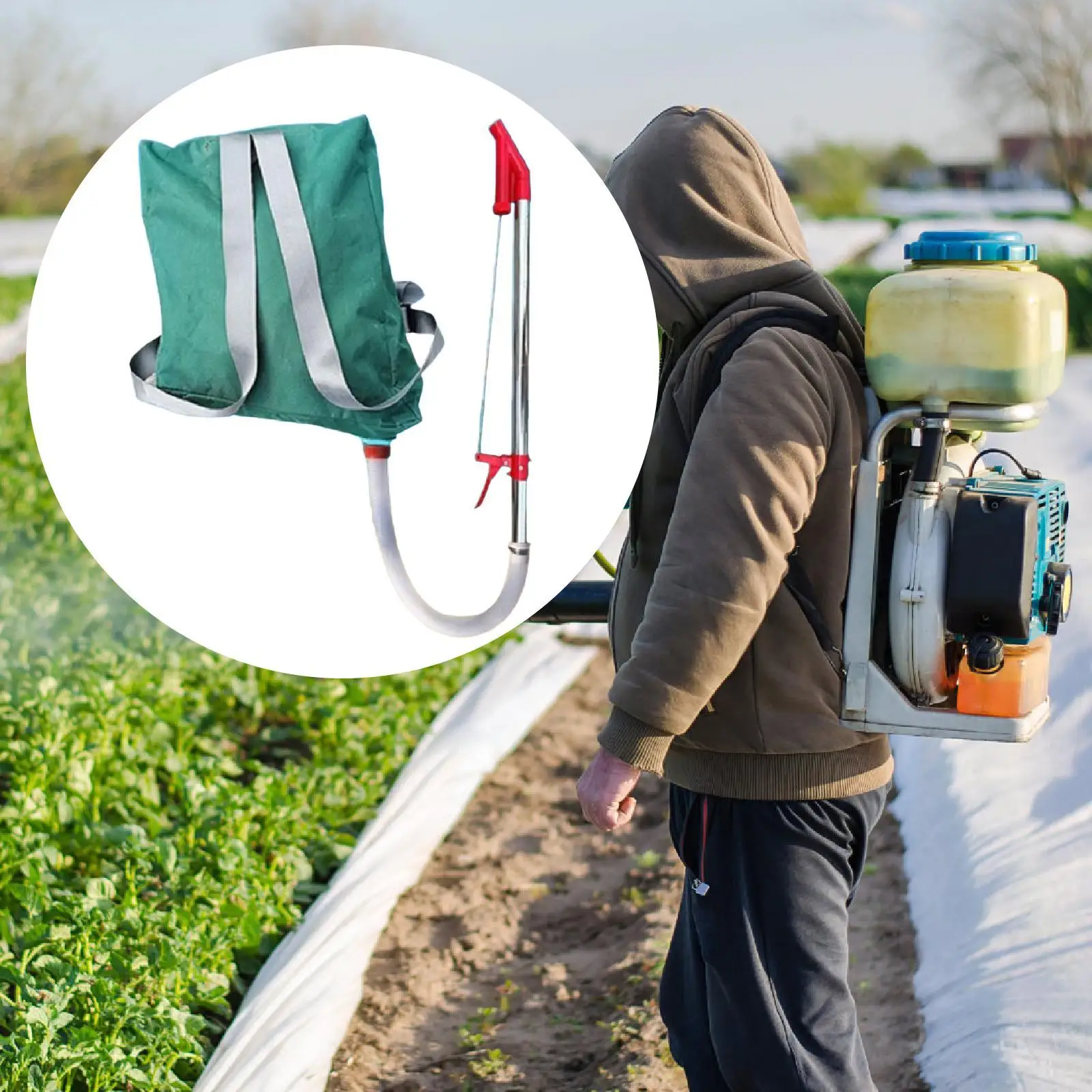 

Manual Fertilizer Spreader Agricultural Backpack Easy to Use Saving Effort Planting Tool for Vegetables Farm Corn Cane Turf