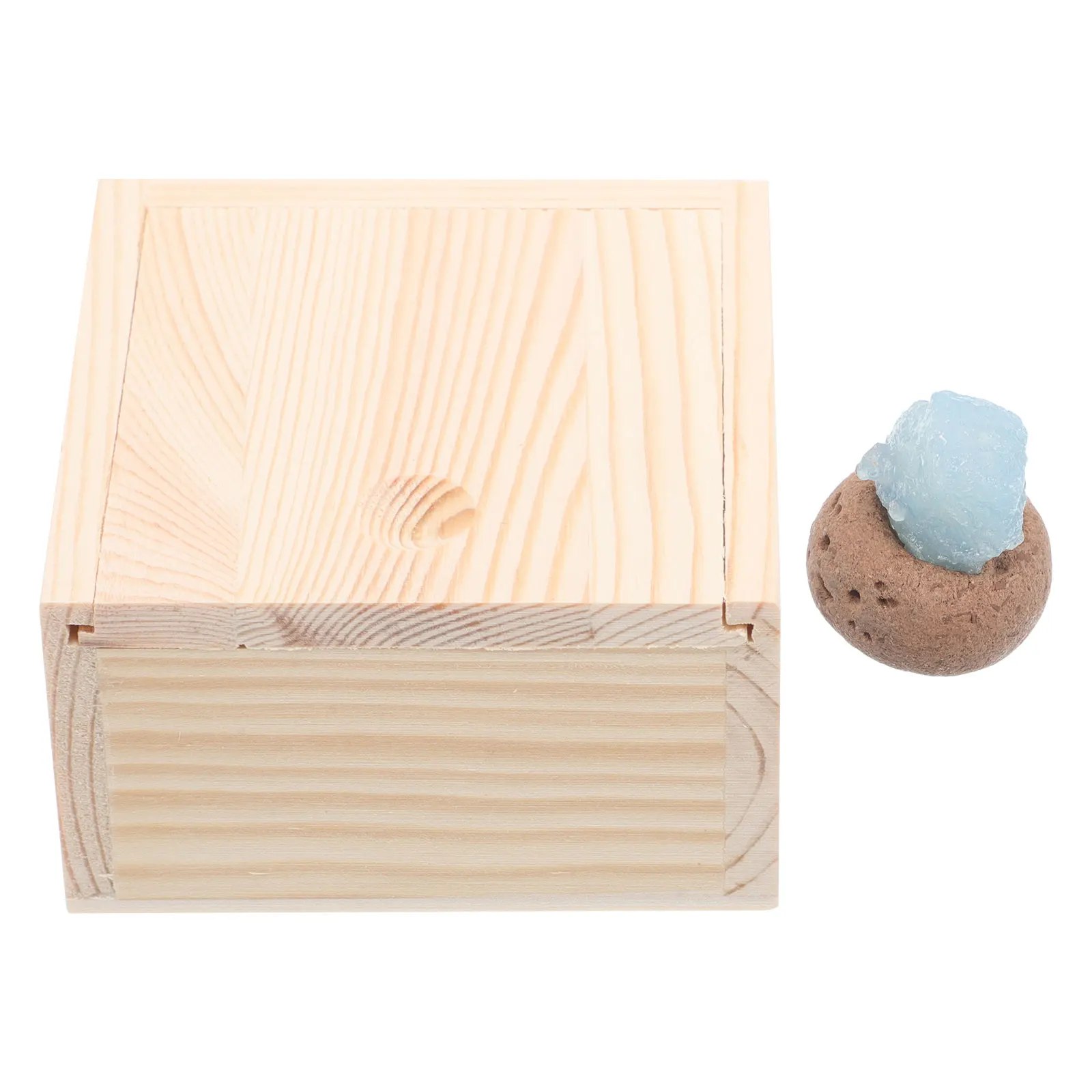

Aquamarine Ornaments Crystal Stone Decor Gift Crystals Bedroom Wooden Collection Adornment Decors Office