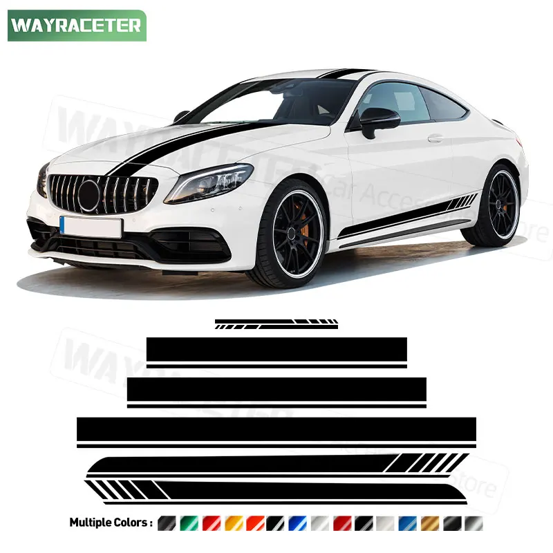

Edition 1 Stripes Sticker Door Side Body Graphics Decal For Mercedes Benz C Class W205 AMG C63 S205 C205 A205 C220 C200 C300