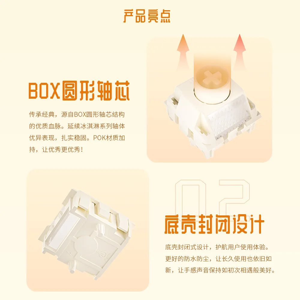 Kailh Ice Cream Magnetic Linear Switch for Mechanical Keyboard - Suitable for Gaming And Office Use