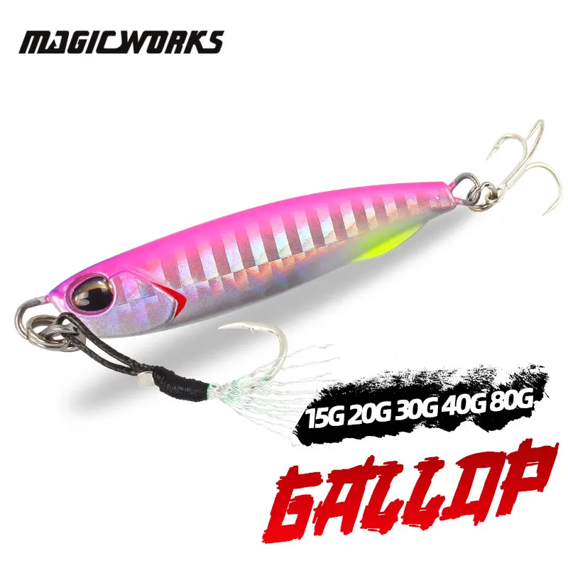 

Magic Works Metal Jig Fishing Lures 15G 20G 30G 40G 80G Fishing Novelties 2024 Jig For Sea Bait For Bait Shore Jigging Fake Fish