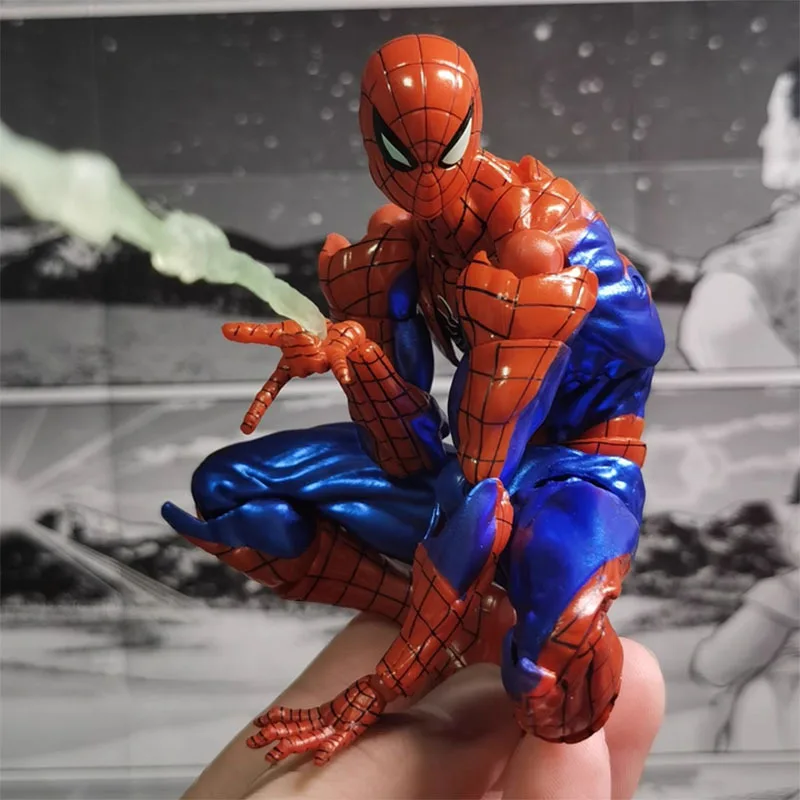 

Kaiyodo Spider-man Revoltech Amazing Yamaguchi Mk4 Action Figure 27cm Anime Collection Model Toy Gift for Peter Parker Fans