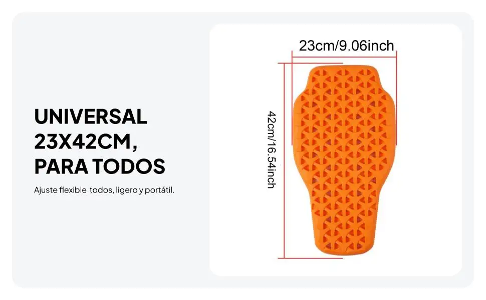 

Motorcycle Back Protector Removable Back Pad for Motorcycle Jacket Dorsal Built in Protective Gear for Mountain Biking Sports