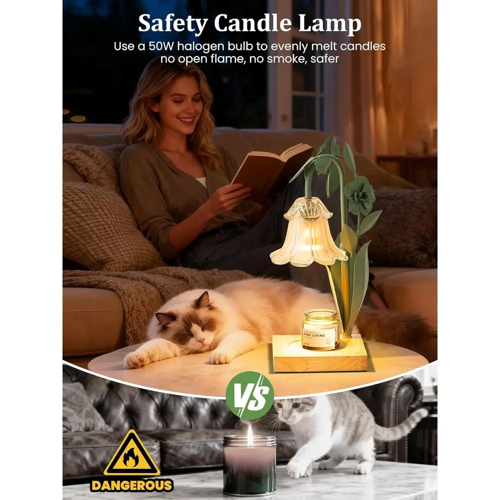 Candle Warmer Lamp with Timer Dimmer, Adjustable Height, House Warming Gifts, New Home Decor, Mothers Day Birthday Gifts for Wom