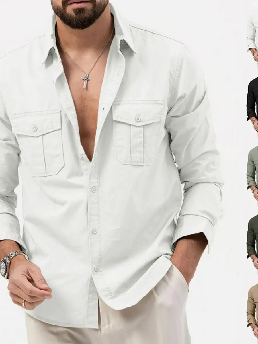 

Осенняя длинная мужская одежда больших размеров Swedi irt с лацканами и воротником-стойкой, чистый цвет, специальная широкая посадка, мужская одежда