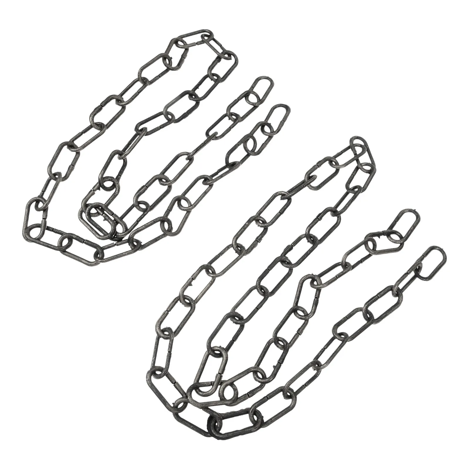 

2Pcs Simulation Chains 1M Black Silver PE Lightweight Halloween Costume PropsHaunted House Chains Fake Barrier Supplies