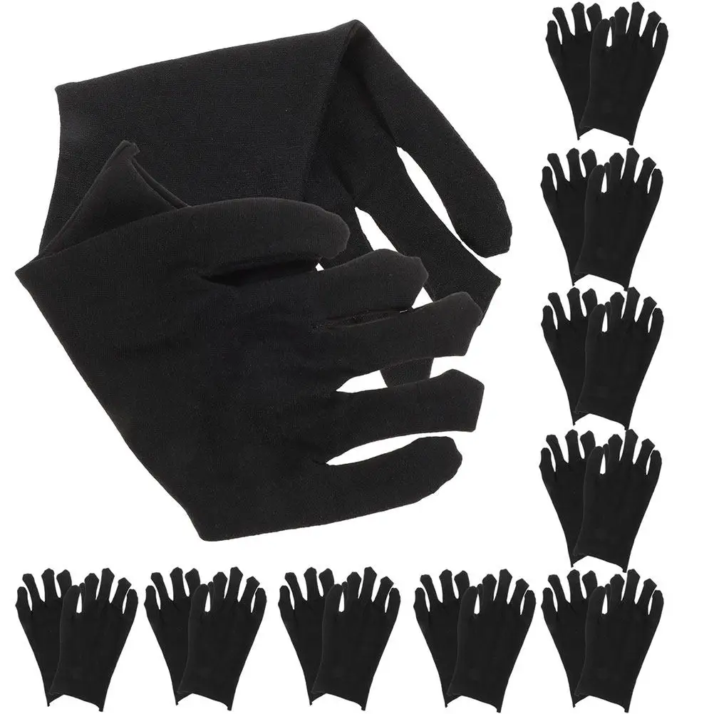 24-ペア作業用手袋黒布厚手保護手袋通気性ハンドカバー建設倉庫園芸用ヘビーデューティ