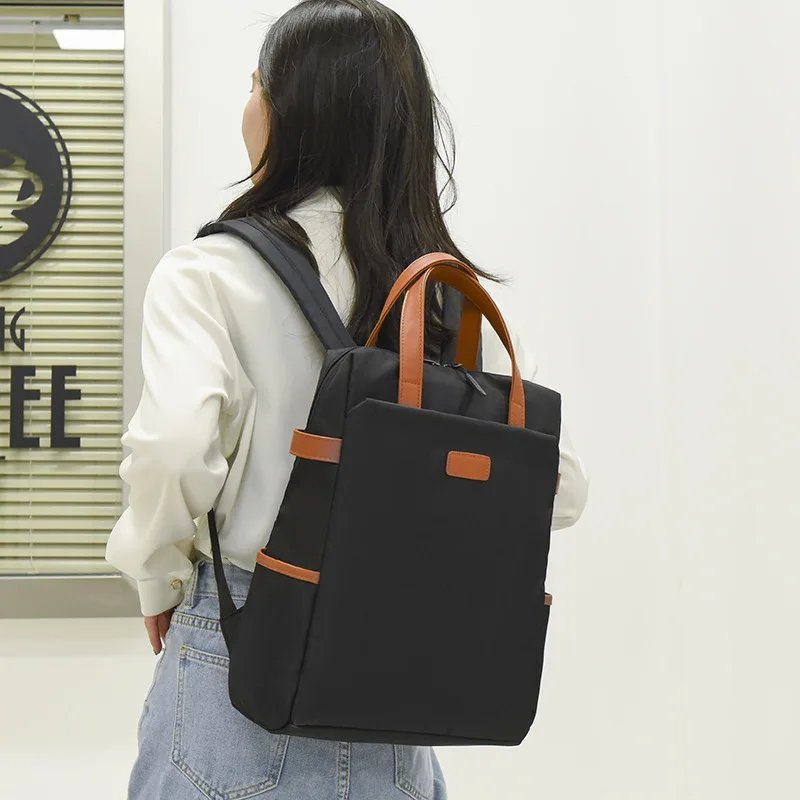 

New business computer bag 14-inch backpack new ladies multi-pocket travel simple large-capacity backpack student bag