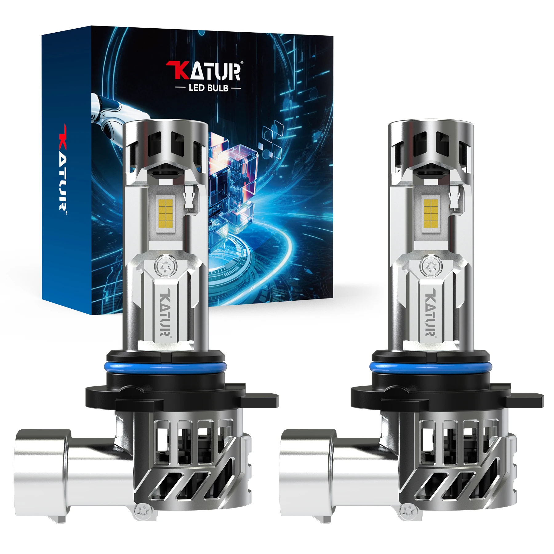 

Katur 2pcs 9012 Car Led Headlight with Fan Day Running Lamp Moto Car Bulb 6500K No Adapter Required For GMC Arcadia 2013~2017