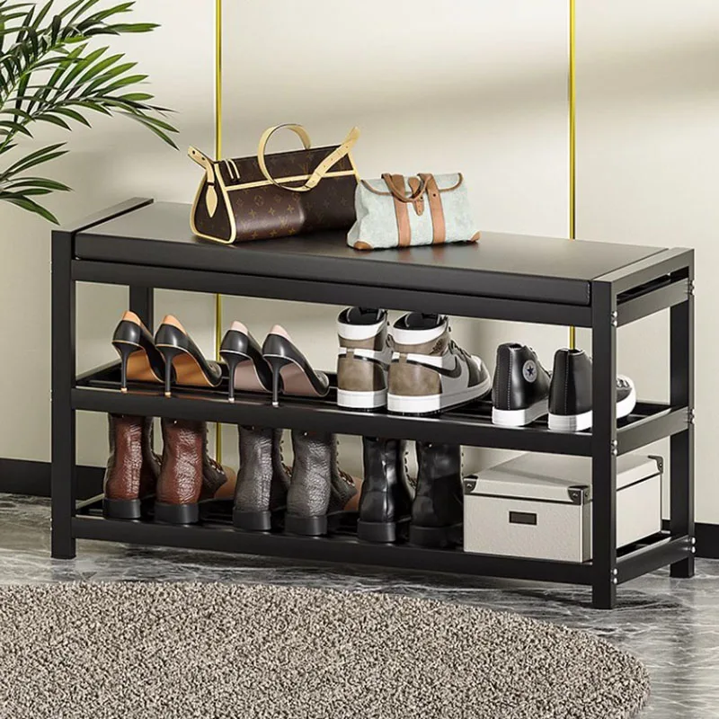 Torage Modern Entrance Shoe Cabinet Metal Black Living Room Household Shoe Cabinet Small Narrow Mobili Per La Casa Furniture