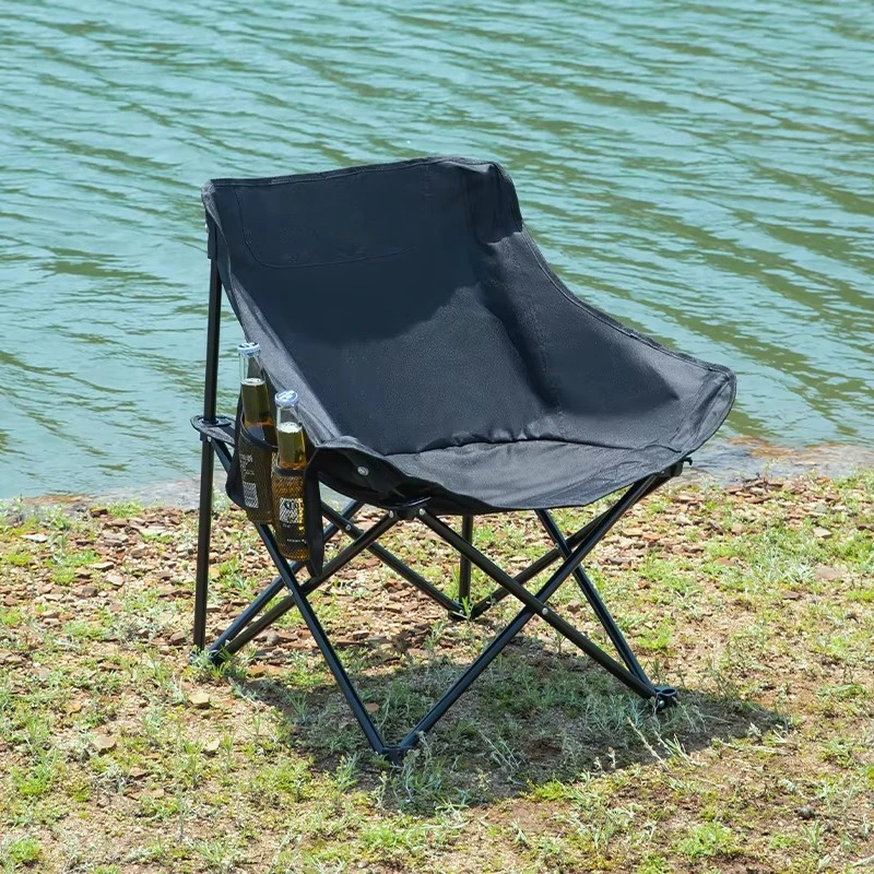 

Portable Aluminum Outdoor Folding Chair Moon Chair for Camping Fishing Art Stool Essential Equipment for Outdoor Activities