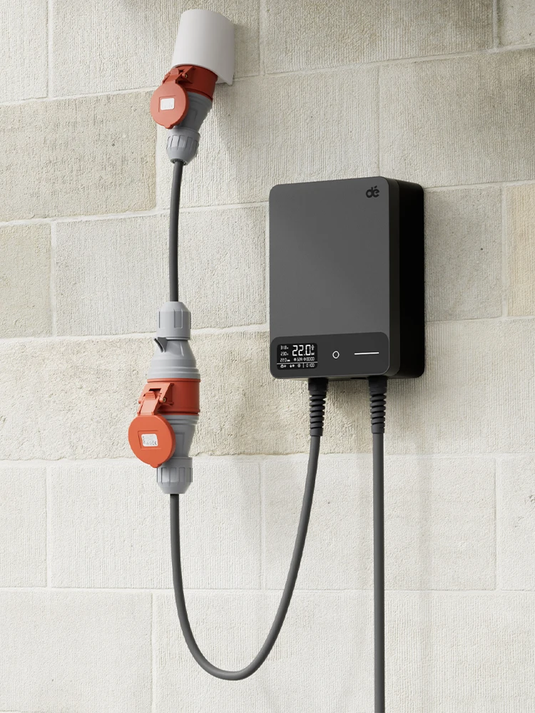 dé 22kW Wallbox Typ 2 mit Tuya Smart App, 32A 3-Phasen EV-Ladestation, EVSE Elektroauto-Ladegerät, RFID-Kartensteuerung, 5m, 7,5m, 10m, 12,5m, 15m Kabeloption