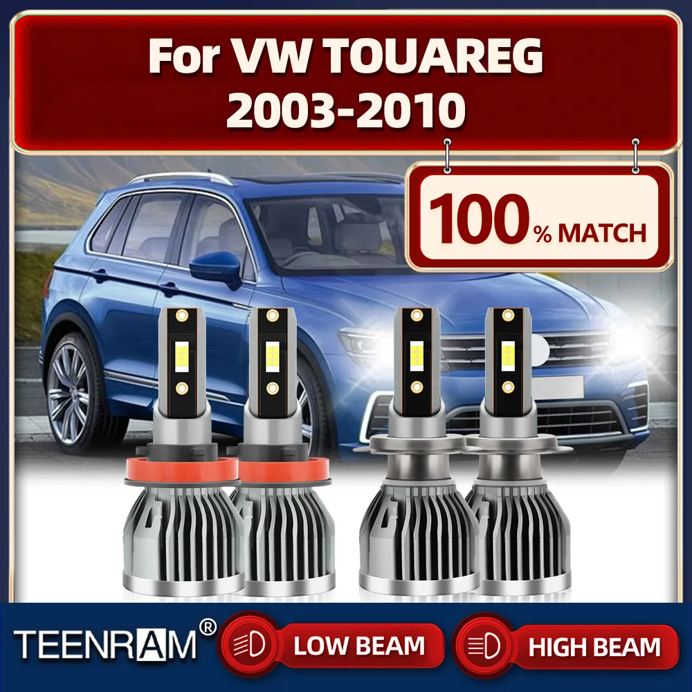 

LED Car Headlight Bulbs 40000LM High Low Beam Auto Lights 12V 6000K White For VW TOUAREG 2003 2004 2005 2006 2007 2008 2009 2010