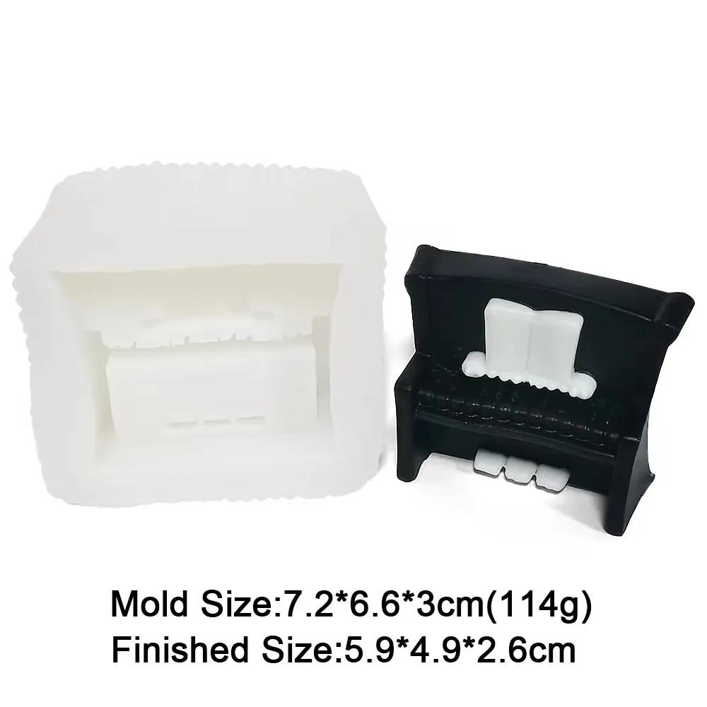 Piano Silicone Mold For Music Styles Handicraft Production Decorating Tools Gypsum Candle Molds Resin Ornaments Household Items