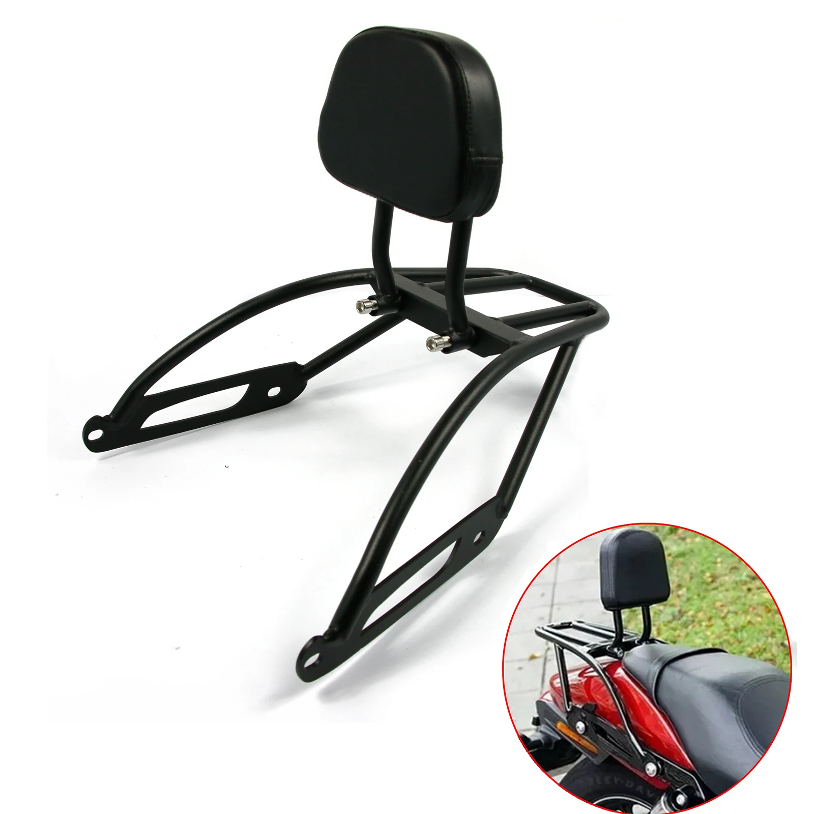 For Harley Street 500 750 XG500 XG750 2014-2021 Motorcycle Rear Passenger Sissy Bar Backrest Luggage Rack Carrier