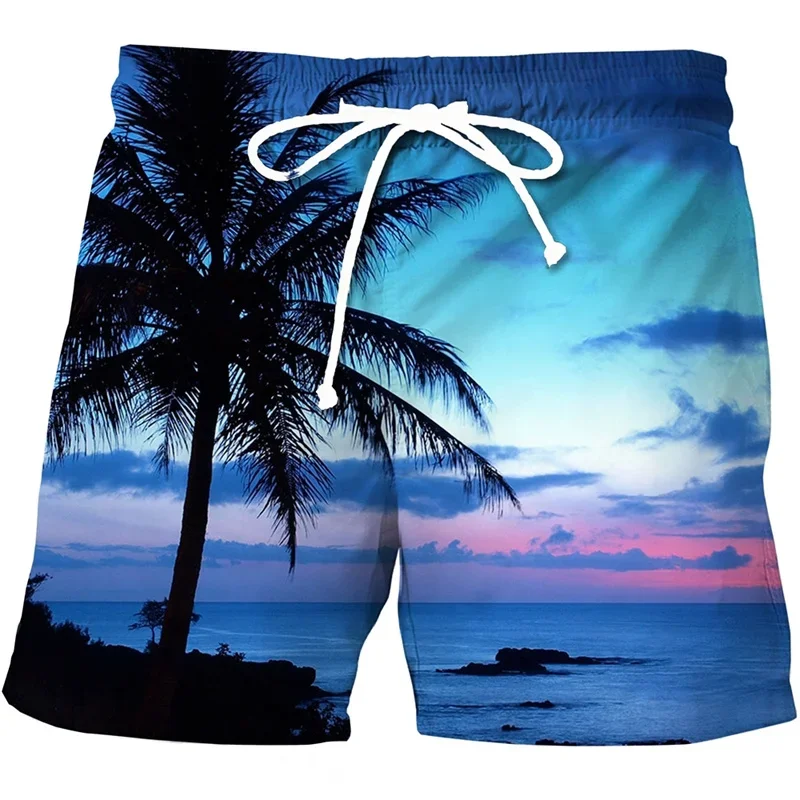 Summer Beach Cute Board Shorts Men's Floral Hawaiian 3D Swimsuit Surfing Big Size Swimwear Pants Men Swimming Trunk Swim Wear