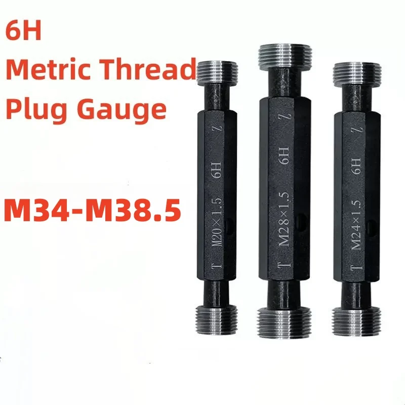 

1PCS 6H M34-M38.5 Steel Mer-cury Gage Metric Fine Thread Plug Gauge High Quality wholesale M34 M34.5 M35 M35.5 M36 M37 M38