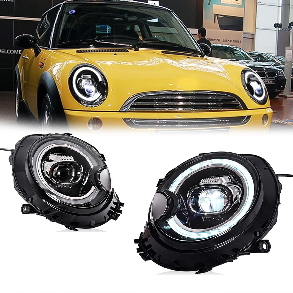 

Стайлинговые светодиодные фары для BMW MINI R55 R56 07-13 LHD RHD Led DRL Автомобильные фары в сборе Сигнальные аксессуары Модифицированная лампа