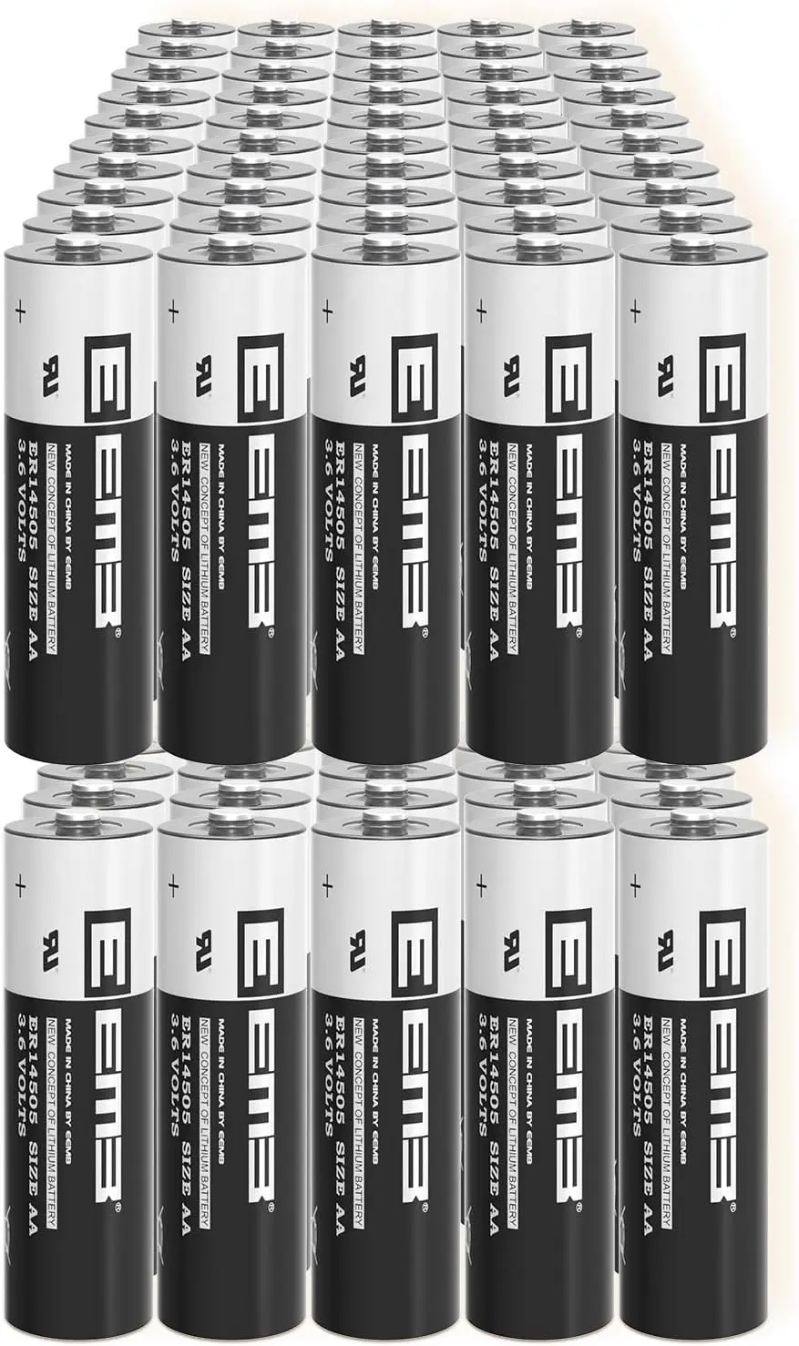 EEMB 100PACK ER14505 3.6V AA Lithium Battery 2700mAh Li-SOCL₂ Non-Rechargeable Batteries SB-AA11 LS14500 TL-5903 SL-360 S7