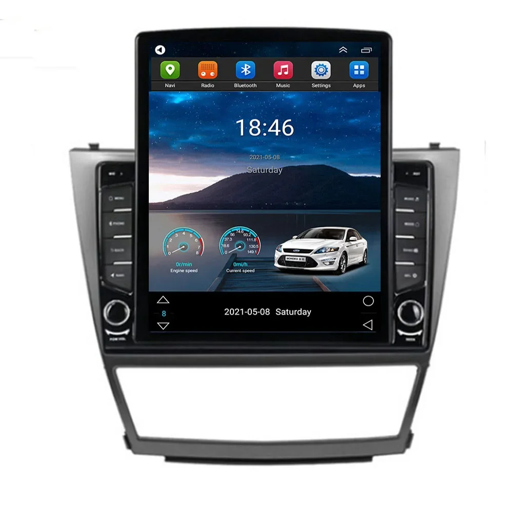 9.7 "نمط عمودي 5G Carplay أندرويد 14 راديو السيارة الوسائط المتعددة مشغل فيديو لتويوتا كامري 7 XV 40 50 2006-2011 الملاحة لتحديد المواقع #1