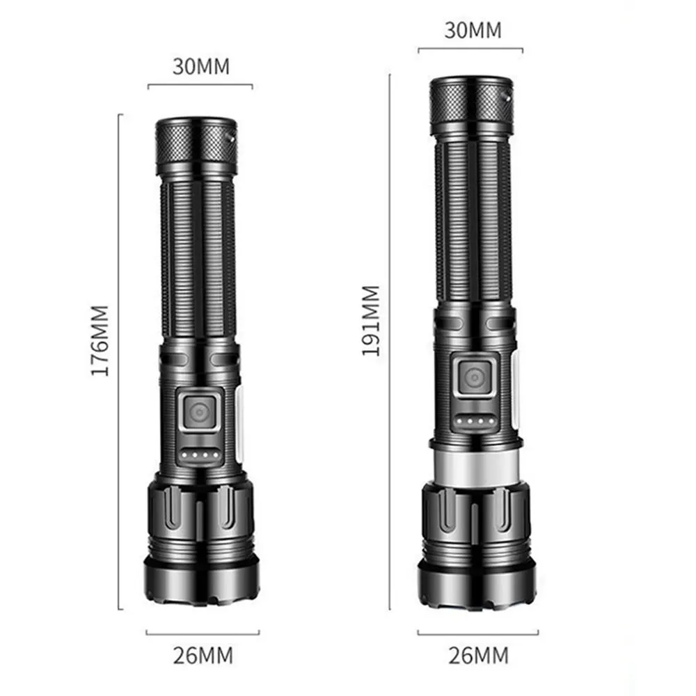 Lampu Sorot taktis LED 800 meter, lampu sorot panjang LED COB USB dapat diisi ulang 1000000 lumen putih LED