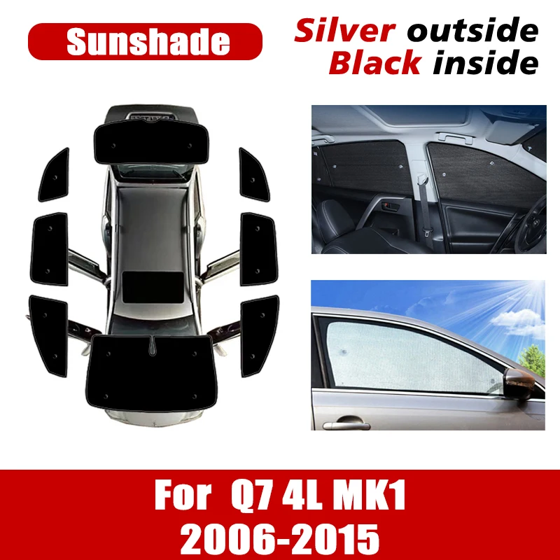 

Sun Blinds For Audi Q7 4L MK1 2006~2015 Full Coverage Sunshades Window Windshield Anti-UV Sunscreen Cover Visors Car Accessories