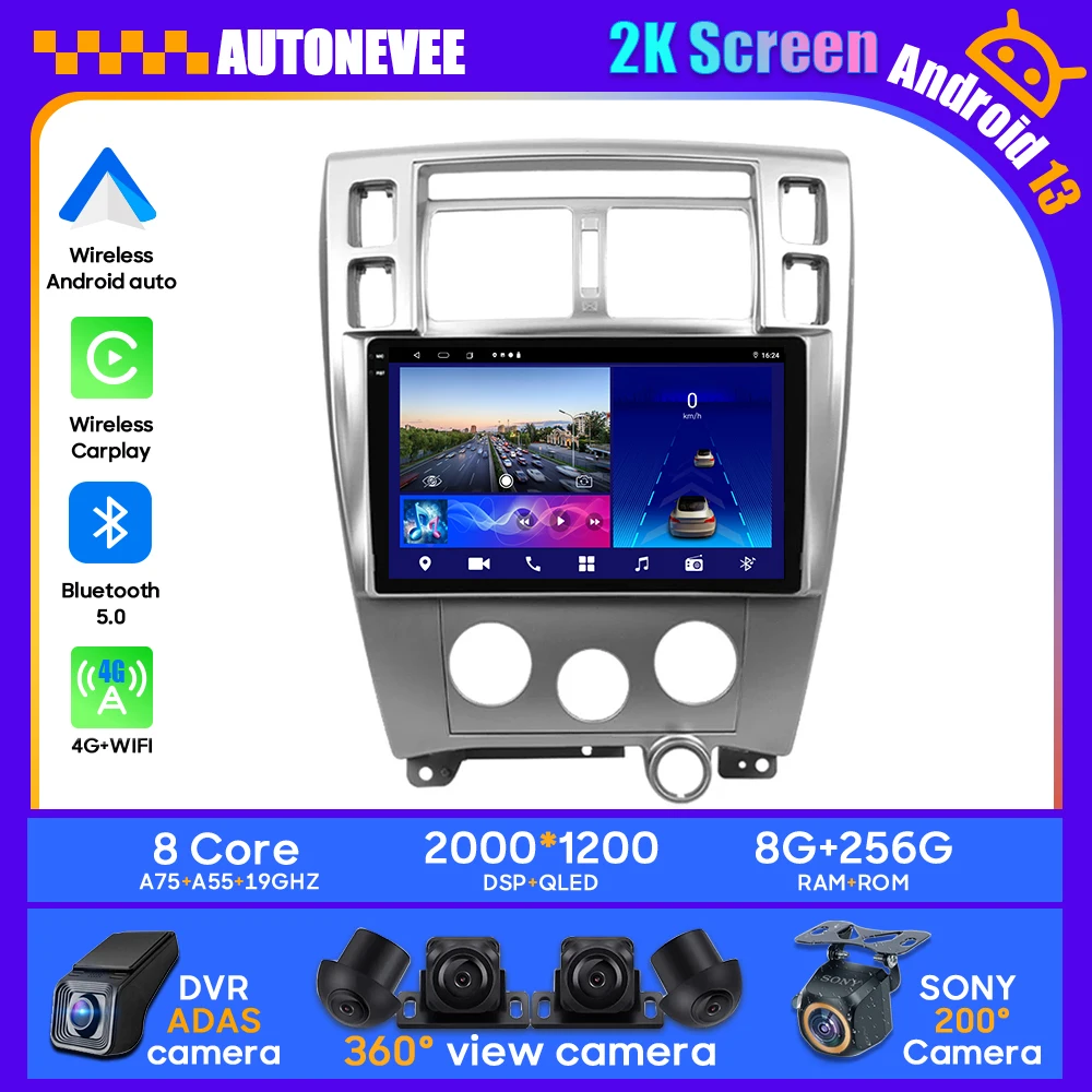 

Head Unit Car Player Radio Android For Hyundai Tucson 2006-2014 Multimedia BT GPS No 2din DVD Carplay Navigation Auto Screen 4G