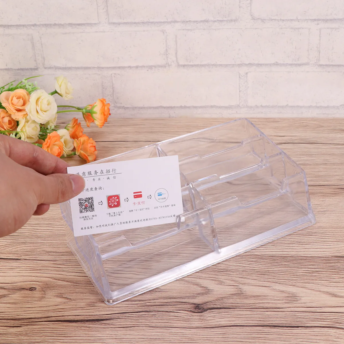 

Элегантный органайзер для офиса с шестью отделениями: для карт, заметок, стикеров, настольный контейнер для хранения канцелярских принадлежностей