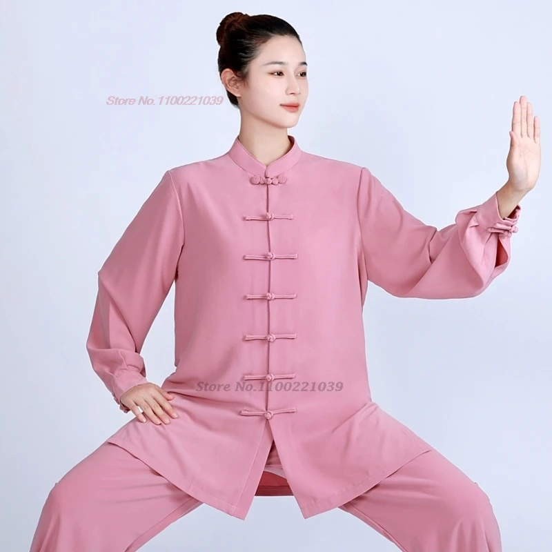 2024 chinese tai chi kungfu uniform martial arts chinese traditional kung fu wushu set sports morning training exercise suit