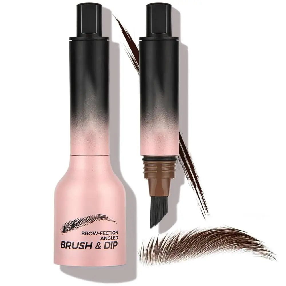 Waterproof Eyebrow Pencil Hair-Like Strokes Angled Brush Angled Eye Brow Brush Quick Drying Multifunctional Usage