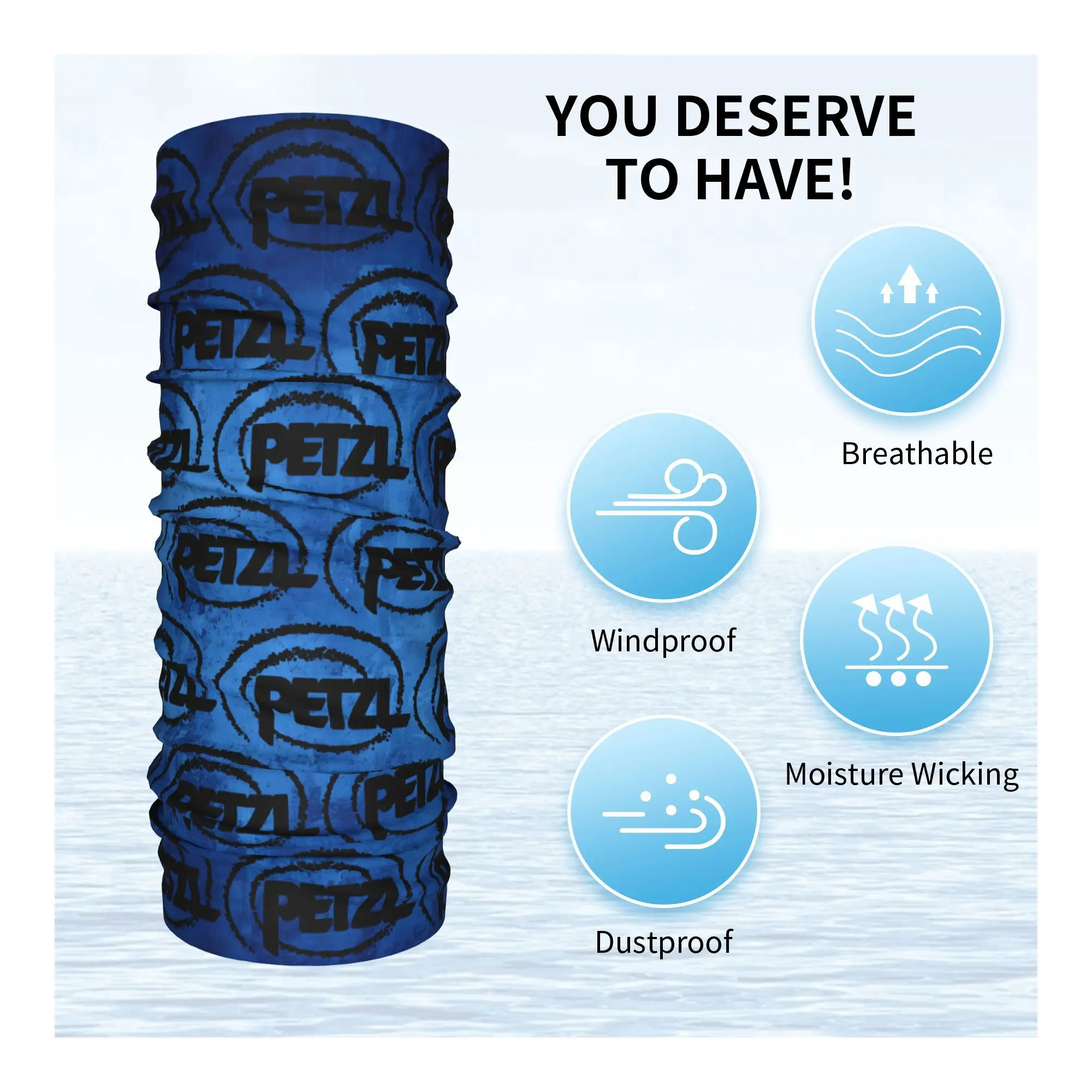 مخصص P-Petzles الأزرق الشتاء عقال الرقبة أدفأ النساء الرجال المشي لمسافات طويلة التخييم وشاح أنبوبي الوجه باندانا الجراب