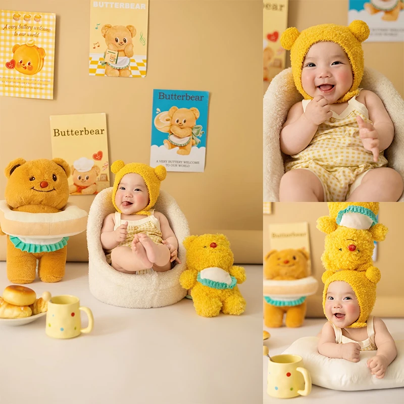 

Babys Hundred Day One Year Old Photo Clothing Props Baby Photography Art Photography Studio Children's Photography Bear Theme