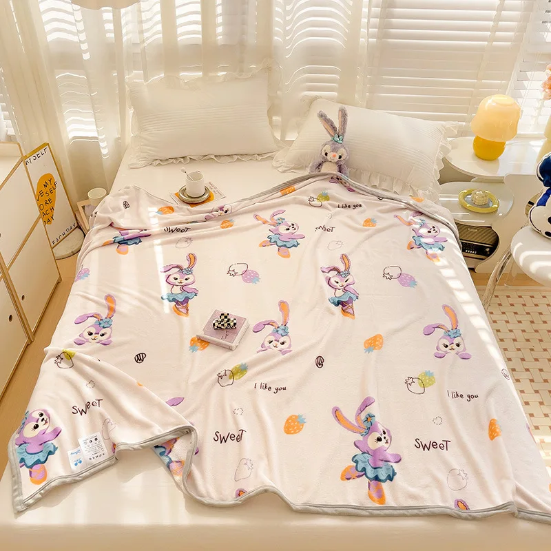 Cartoon Disney Children's Milk Fluffy Blanket Autumn/Winter Thick Cover Blanket Baby Soft Napping Blanket Gifts