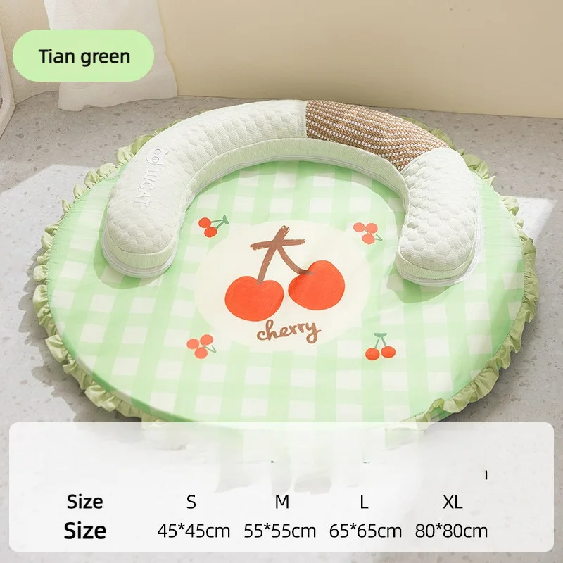 

Cute Dog Mat, Spring Summer Cooling Cushion, Puppy Sleeping Pad, Cat Bed, Small Medium Big Dog Bed With Pillow Kitty Cushion