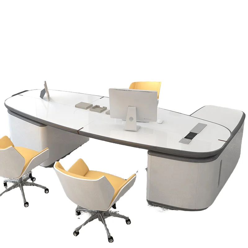 

*Luxury High-End Modern Executive Office Desk for Manager CEO Made of Wood Panel for Indoor Use Simple Office Desk