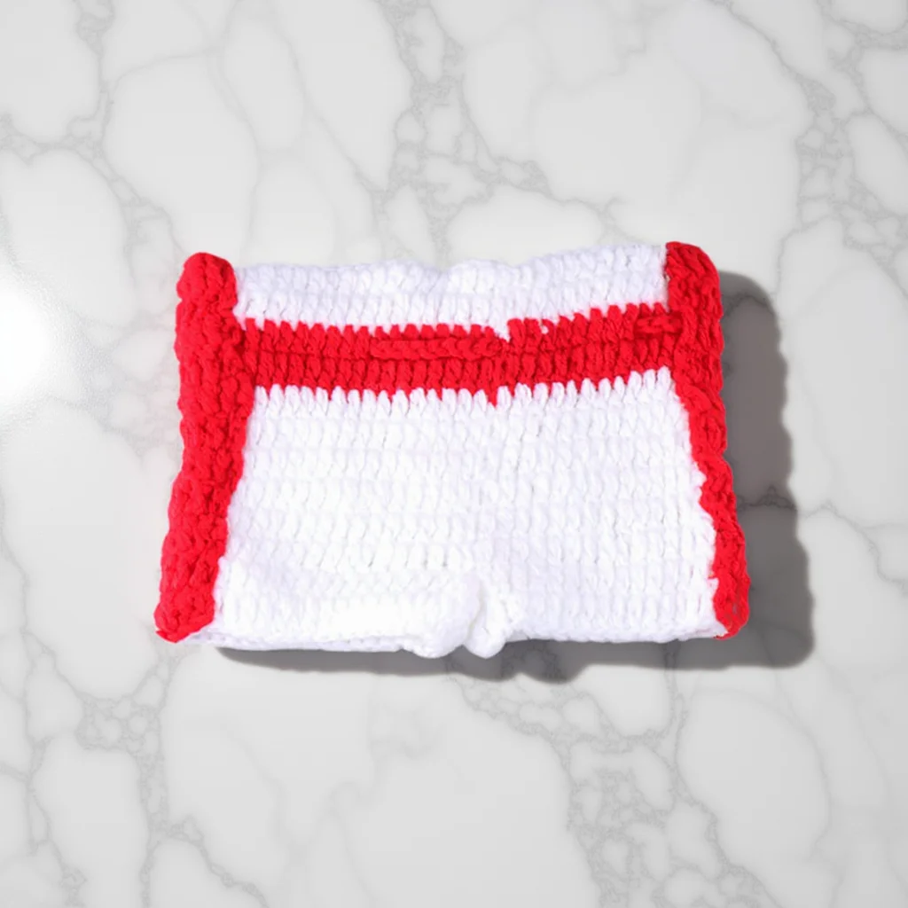 

Outfit Crochet Red Boxing Set Photography Props Photo Costume High Props