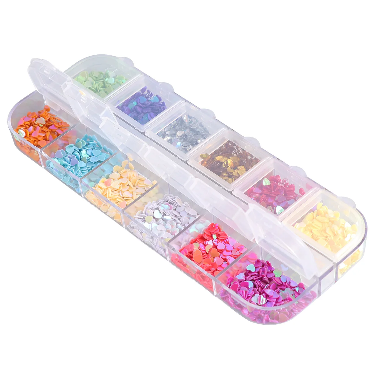 

Nail Sequins Stickers Colorful Heart Design Diy Nail Art Decor For Women Girl Phone Case Body Home Decoration