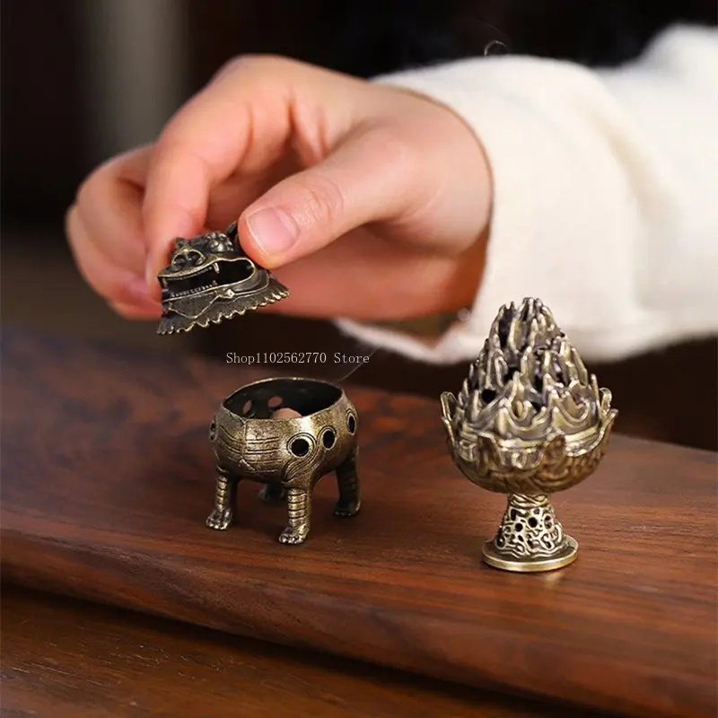 Alloy Mini Incense Burner Incense Way Supplies Accessories DIY Home Indoor Incense Tea Ceremony Incense Burner Ornaments