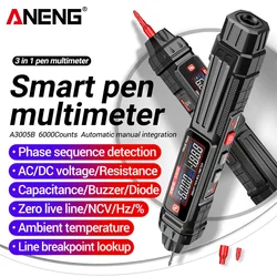 ANENG A3005A/B Smart Pen Type Multimeter AC/DC Voltage Detector 4000 Counts Professional Digital Capacitor Hz Ohm Testing Meter