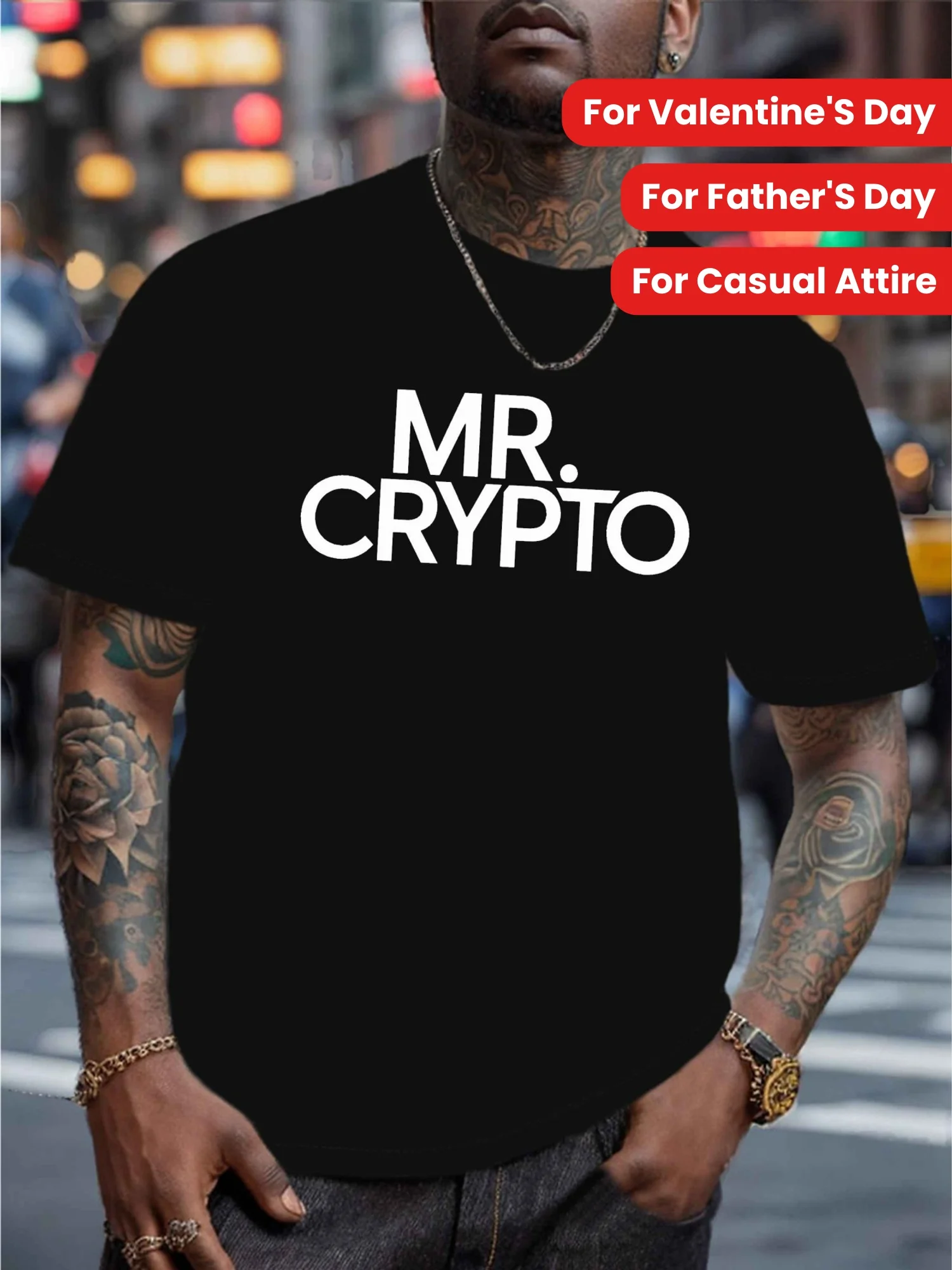 

Мужские футболки Essentials Bsketball Лето 100% хлопок Mr Crypto Текстовый принт Футболка с короткими рукавами Essentials Basic