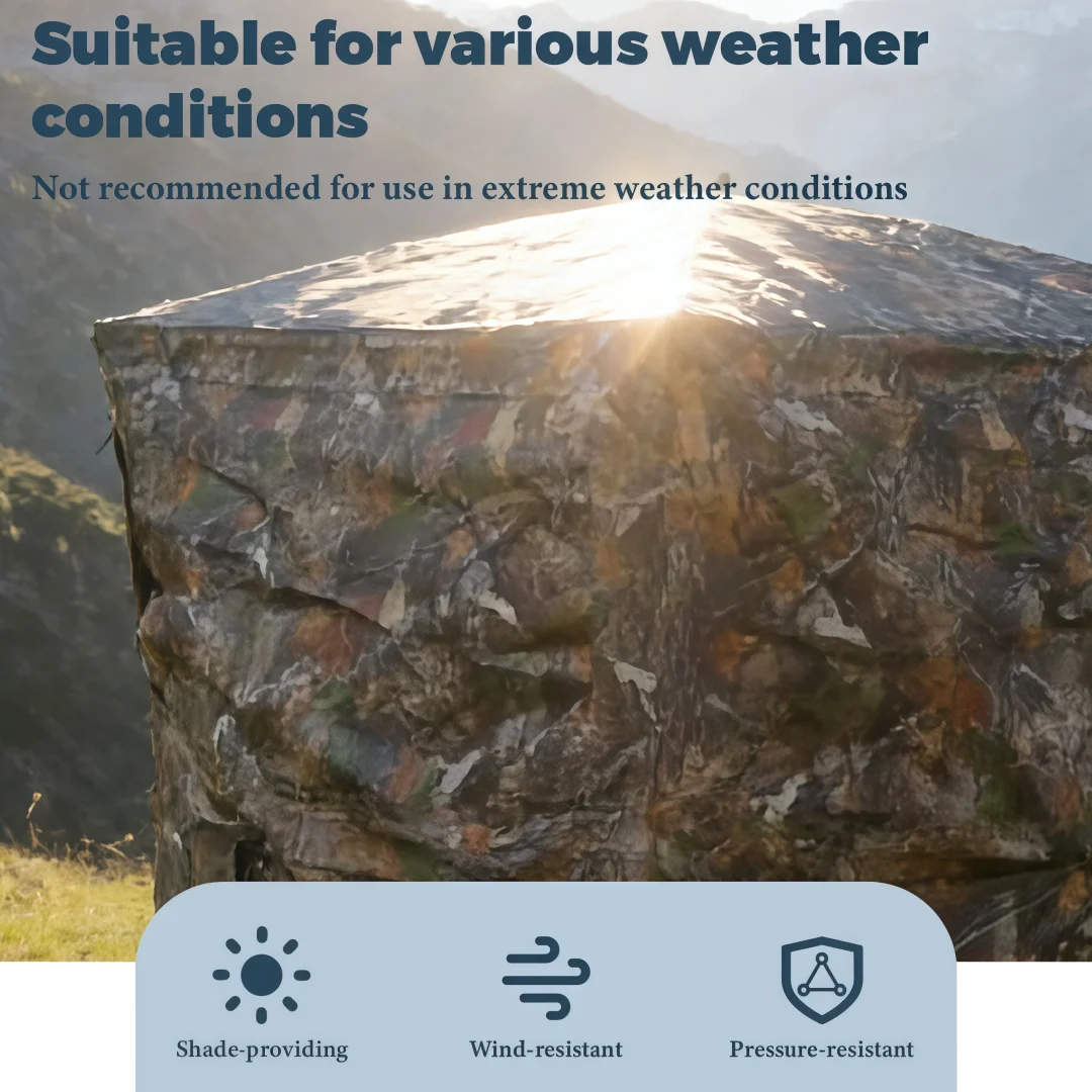 Camouflage Pop-Up Hunting Blind Ground Shelter for Deer Turkey And Duck Hunting Easy Setup And Storage Outdoor Camo Blind view 6